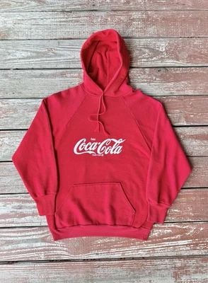 Sudadera con Capucha De Colección Coca Cola Enjoy Para Hombres Med Roja Sudadera con Capucha Raglán EE. UU. 90s Foto 1 de 4