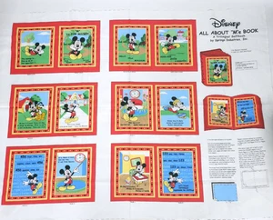 Libro de Colección Disney Mickey Mouse Todo Sobre Me Panel de Tela Trilingüe Proyecto Sin Cortar - Imagen 1 de 7
