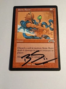 Sonic Burst - Magic the Gathering MTG Exodus- LP- Autographed - Picture 1 of 10