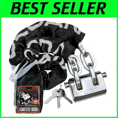Security Chain & Lock Kit - Cut-Proof - 5/16" x 3' - Image 1 of 4
