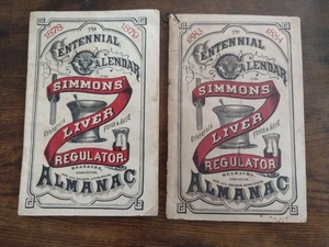Simmons Leberregulator Almanache 1878 und 1883 Quacksalber Heilung Medikamente - Bild 1 von 4