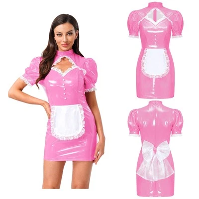 Women's Adult Maid Outfit Halloween French Maid Costume Cosplay Apron Dress - Image 1 of 3