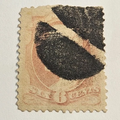 US Stamp Sc 186, 6c Lincoln, Used F/VF CV$27500 (509A) - Image 1 of 3