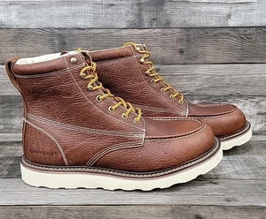 Botas de trabajo Chinook clásicas estilo puntera sin usar 6505-201 para hombre talla 11,5 de cuero marrón - Imagen 1 de 6
