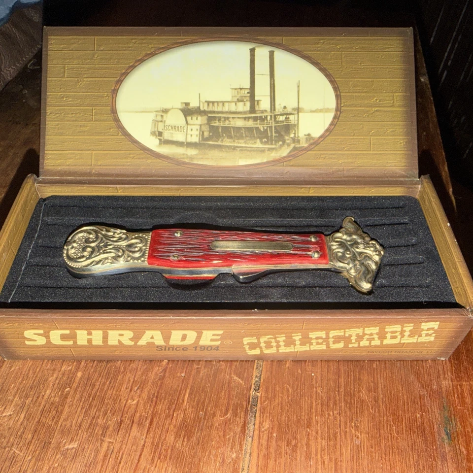 Faca 2008 Stewart A Taylor Schrade Classic SDIRKS cabo de veado Lockback nova na caixa - Imagem 1 de 2