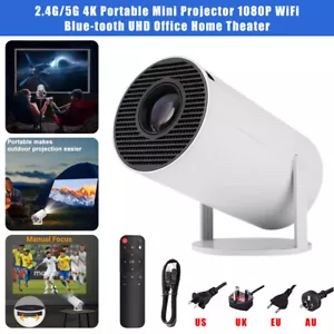 4K Portable Mini Projector 10000 Lumen LED 1080P WiFi Bluetooth UHD Home Theater - Picture 1 of 20