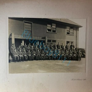 WW2 RAF Officers & Men At RAF Carlisle Group Shot 8 x 6 inch photo mounted - Picture 1 of 7