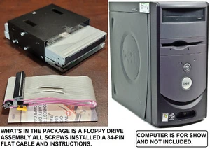 Dell Dimension Floppy Drive Kit For 2300 2350 2400 3000 4600 4700 - Afbeelding 1 van 11