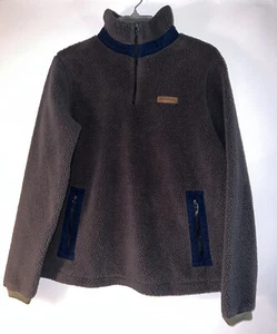Columbia Jacket Fleece Women's Medium Sherpa Half Zip  Charcoal - Picture 1 of 13