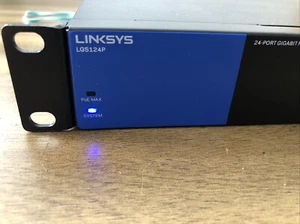 “LINKSYS” LGS124P 24-Port Gigabit POE Switch Power Cord Included - Picture 1 of 11