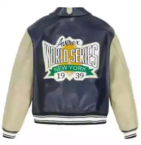 Avirex World Series Jacket – Genuine Leather Jacket Premium Quality - Limited Ed - Picture 1 of 6