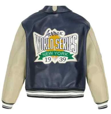 Avirex World Series Jacket – Genuine Leather Jacket Premium Quality - Limited Ed - Image 1 of 4