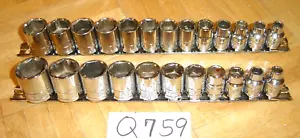 S-K TOOLS 24 PIECE 3/8 DRIVE SHORT SAE. & SHORT METRIC SOCKET SETS - Picture 1 of 12