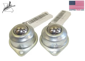 2x 1" Roller Ball Bearing Caster Castor Furniture Legs, Shelves, Multi-Direction - Picture 1 of 7