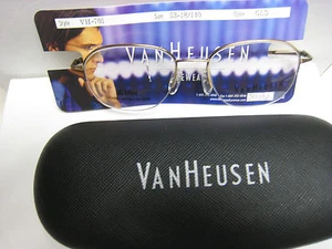 VAN HEUSEN EYEGLASS FRAMES Style  VH- 701 GOLD  53-18-140 With Generic Case - Picture 1 of 4