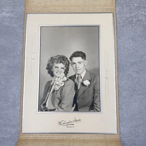 Vintage Photo 1958 High School Dance Formal Quincy IL Cardboard Display - Picture 1 of 5