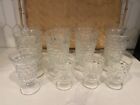 Set of 12 Indiana Whitehall Cubist Clear Glass Iced Tea Juice Glasses Mixed Sz