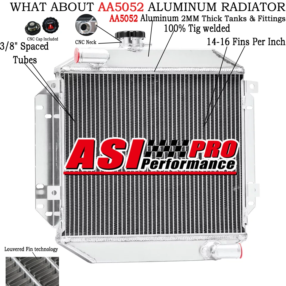 2Row Aluminum RADIATOR Fit FORD CORTINA MK3 MK4 MK5 1970-1982 1981 1980 MT; - image 1 of 4