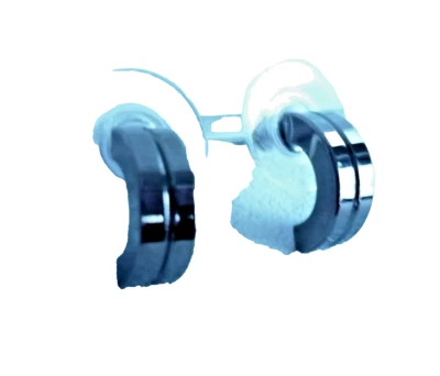 kurze Halb Creolen Ohrstecker anthrazid schwarz Ohrringe Schmuck NEU + TOP - Bild 1 von 2