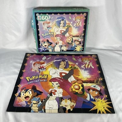 Винтажная головоломка POKÉMON 60 предметов Gotta Catch Em All от MB 1999 в комплекте - Изображение 1 из 4