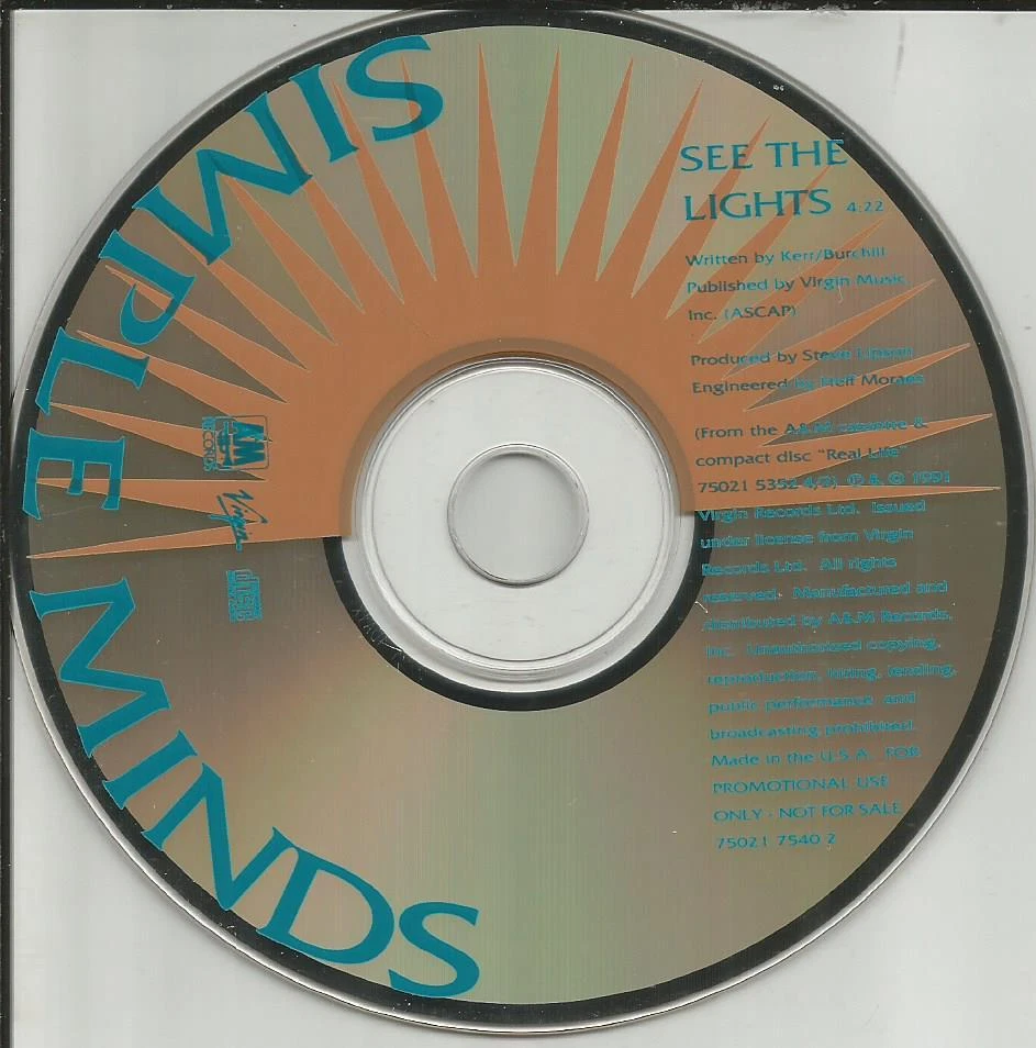 SIMPLE MINDS See the Lights RARE ORIGINAL 1991 USA PROMO Radio DJ CD single MINT - Image 1 of 1