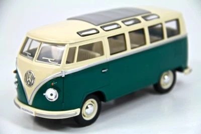 7 英寸 Kinsmart 1962 大众大众巴士压铸模型玩具车 Van 1:24 绿色 — 第 1/3 张图片