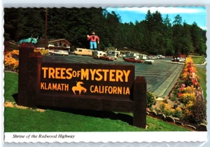 Postal de colección del Santuario de la Carretera Redwood, Klamath, California (década de 1970) - Imagen 1 de 2