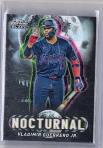 2025 Topps Chrome Black Vladimir Guerrero Jr. Nocturnal SP SSP #NOC-9 BLUE JAYS - Picture 1 of 1