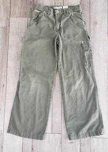 Columbia Cotton Canvas Adjustable Waist Pants green girls Youth Size 12 - Picture 1 of 9