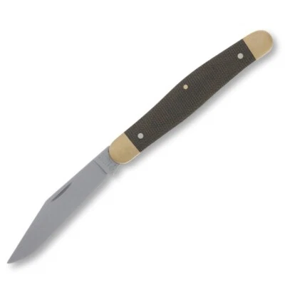 Boker SMKW Exclusive Stockman - Brown Canvas Micarta / Brass - Ice-Hardened 440C Foto 1 de 4