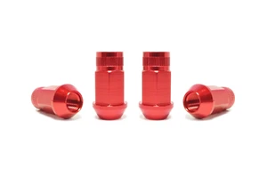 NRG Aluminum Lug Nuts M12x1.25 Red Set of 4  (LN-110RD) - Picture 1 of 2