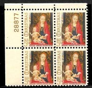 CHRISTMAS 1966 US #1336 MEMLING - NATIONAL GALLERY ART STAMP 5c MXF PLATE BLOCK - Picture 1 of 2