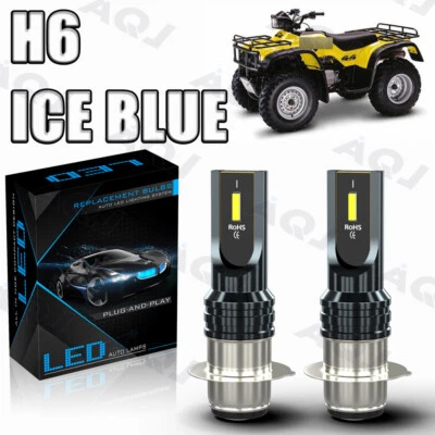 For Honda Foreman 400 450 1997 1998-2004 LED Headlight Kit H6 8000K Blue Bulbs Foto 1 de 4