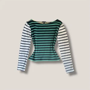 ๐๐ง Vintage y2k striped green and yellow long sleeve Size Small J Crew - Picture 1 of 9