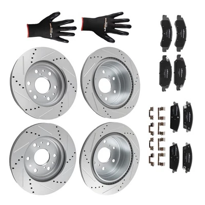 Rotores de freno delanteros traseros y pastillas de cerámica para Chevrolet Suburban 2015-20 D1363 P-1707 Foto 1 de 4