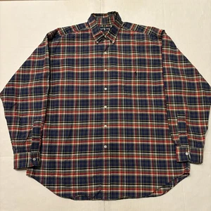 Ralph Lauren Hemd Herren Large Blau Kariert Langarm Button Down Big Casual Prep - Bild 1 von 10