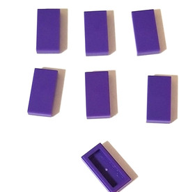 LEGO Purple 1x2 Tile 3069 / 30070 Brick Block Parts Pieces LOT OF 7