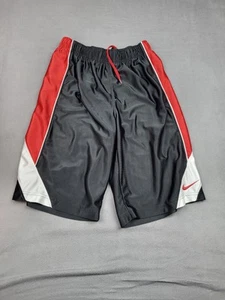 Nike Basketball Shorts Boys Large Black Shimmer Drawstring Baggy Hoop Trunks - Picture 1 of 9