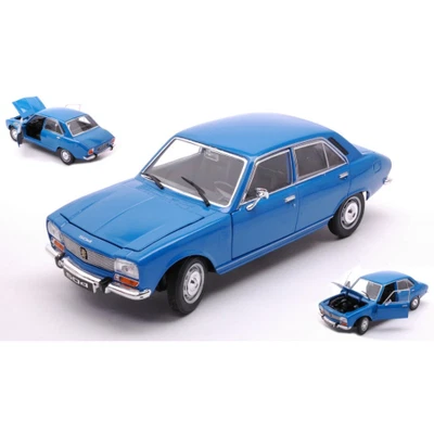 PEUGEOT 504 1975 BLUE 1:24 Welly Auto Stradali Modellino Nuovo - Immagine 1 di 4