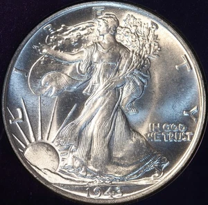1943 P Walking Liberty Half Dollar, PCGS MS66+ Outrageous Gem, Blistering Luste! - Picture 1 of 5
