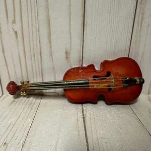 Wooden Guitar Christmas Ornament Realistic 7 Inch - Picture 1 of 10