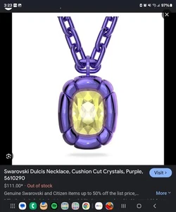 Collier violet signé Swarovski cygne 5610290 - Photo 1 sur 2