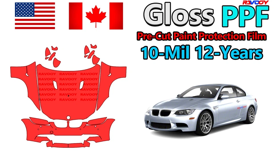 Película de protección de pintura PPF precortada para BMW M3 cupé 2007-2010 Foto 1 de 4