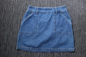 Bill Blass Vintage Y2K Designer Denim Skirt Knee Length Women's Petites 10P - Picture 1 of 10