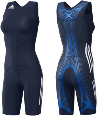 Wrestling Singlet Adidas Da donna Tuta Wrestling Lotta AdiPower WR Blu X35135 - Immagine 1 di 4