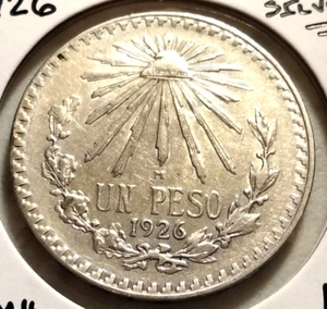 1926 Mexico 1 Peso Coin - .720 Silver - KM#455 - (SI#0157) - Picture 1 of 4