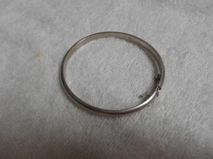 Vintage Sterling Silber .925 Ätzmuster Scharnier Armreif Armband Signiert PD - Bild 1 von 7