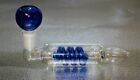5" BLUE Glass COIL TUBE Tobacco Smoking Pipe 14mm Slide bowl pipes