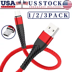 Heavy Duty Micro USB Fast Charger Charging Cable Cord For Samsung Android HTC LG - Picture 1 of 5
