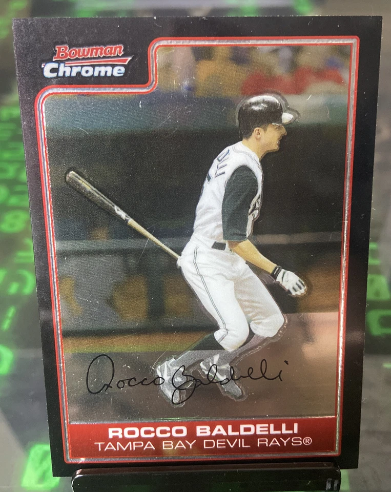 2006 Bowman Chrome REFRACTOR #180 Rocco Baldelli TAMPA BAY DEVIL RAYS - Image 1 of 4